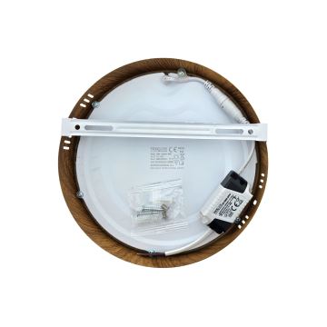 LED Laevalgusti RING LED/18W/230V 4200K 21 cm pruun