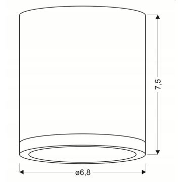 LED Laevalgusti TUBA LED/5W/230V valge/beež