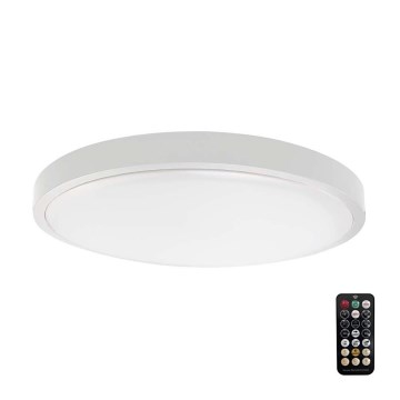 LED Laevalgusti vannituppa anduriga SAMSUNG CHIP LED/18W/230V IP44 3000K d. 29 cm valge + kaugjuhtimispult