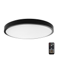 LED Laevalgusti vannituppa anduriga SAMSUNG CHIP LED/18W/230V IP44 4000K d. 29 cm must + kaugjuhtimispult