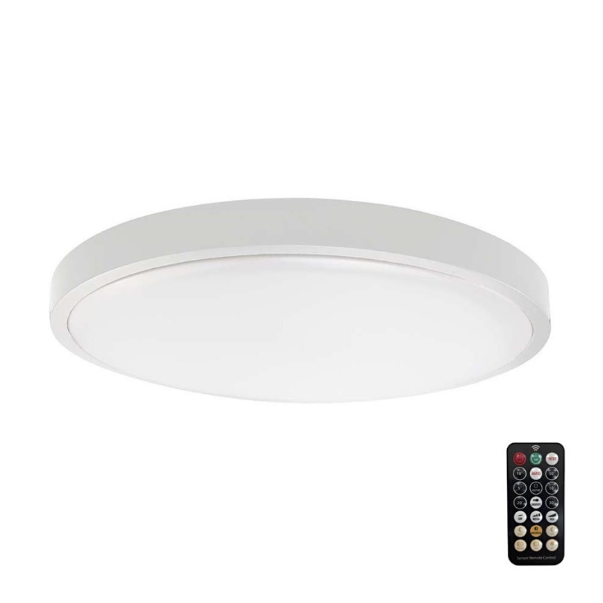 LED Laevalgusti vannituppa anduriga SAMSUNG CHIP LED/18W/230V IP44 4000K d. 29 cm valge + kaugjuhtimispult