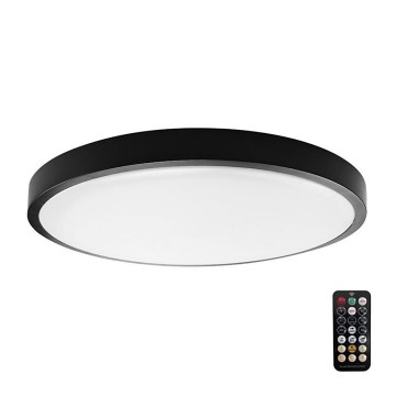 LED Laevalgusti vannituppa anduriga SAMSUNG CHIP LED/36W/230V IP44 4000K d. 42 cm must + kaugjuhtimispult