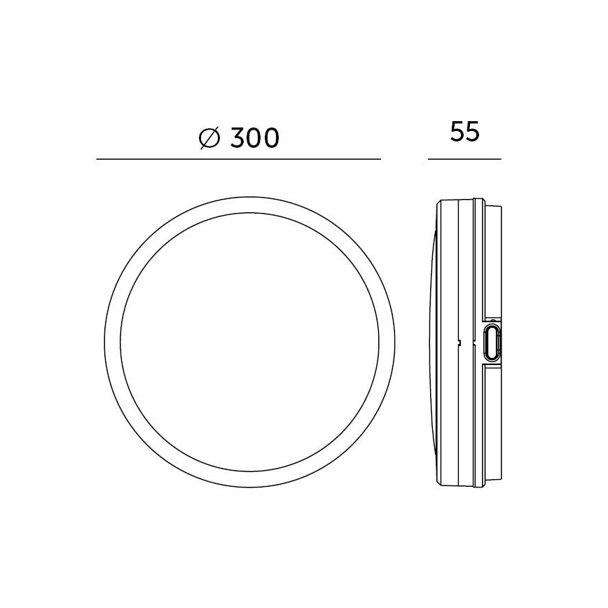 LED Laevalgusti vannituppa LED/24W/230V 3000/4000/6500K IP65 d. 30 cm valge