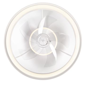 LED Hämardatav laevalgusti ventilaatoriga FARGO LED/37W/230V valge + kaugjuhtimispult