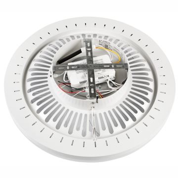 LED Hämardatav laevalgusti ventilaatoriga GEMMA LED/37W/230V valge + kaugjuhtimispult