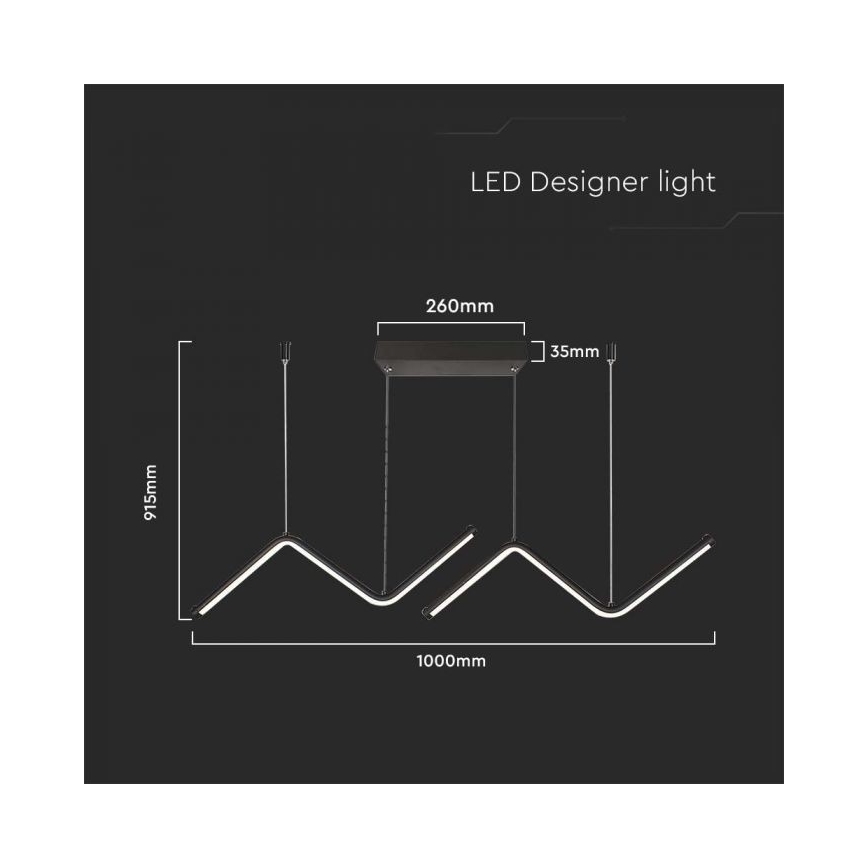 LED Lühter LED/12W/230V 4000K must