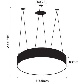 LED Lühter LED/150W/230V 4000K d. 120 cm