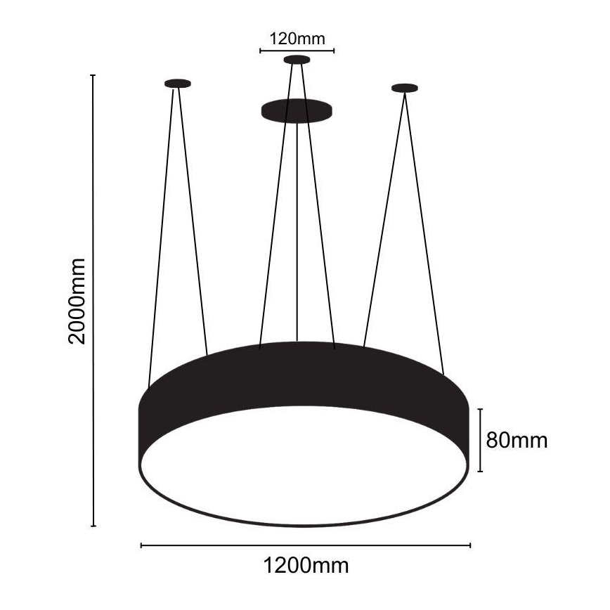 LED Lühter LED/150W/230V 4000K d. 120 cm