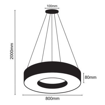 LED Lühter LED/40W/230V 4000K d. 80 cm