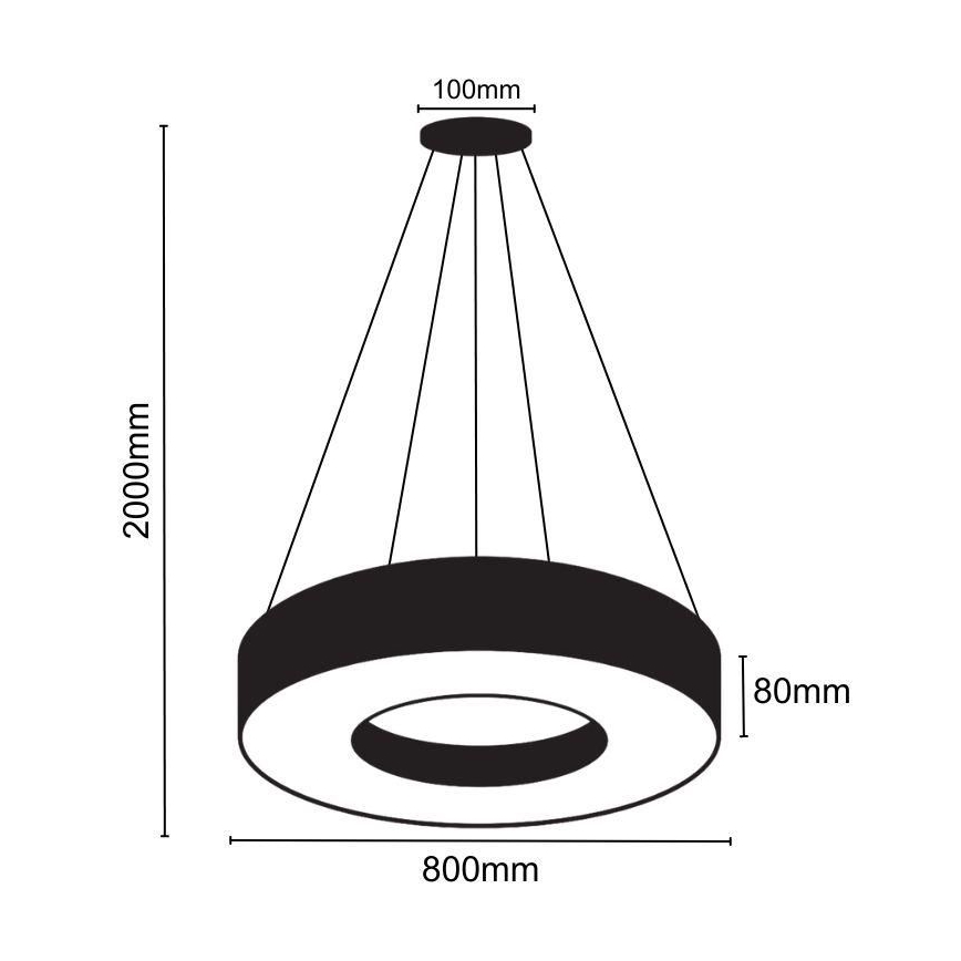 LED Lühter LED/40W/230V 4000K d. 80 cm