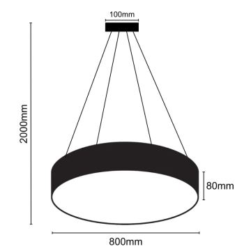 LED Lühter LED/70W/230V 4000K d. 80 cm