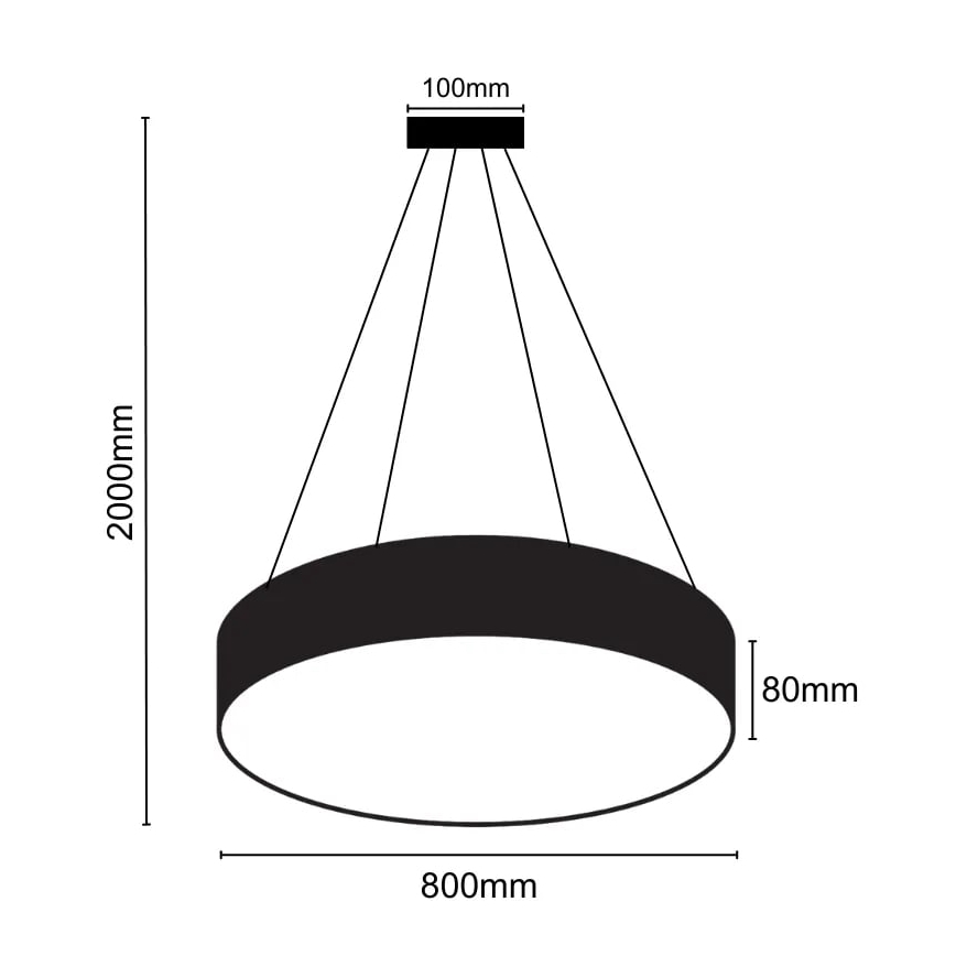 LED Lühter LED/70W/230V 4000K d. 80 cm