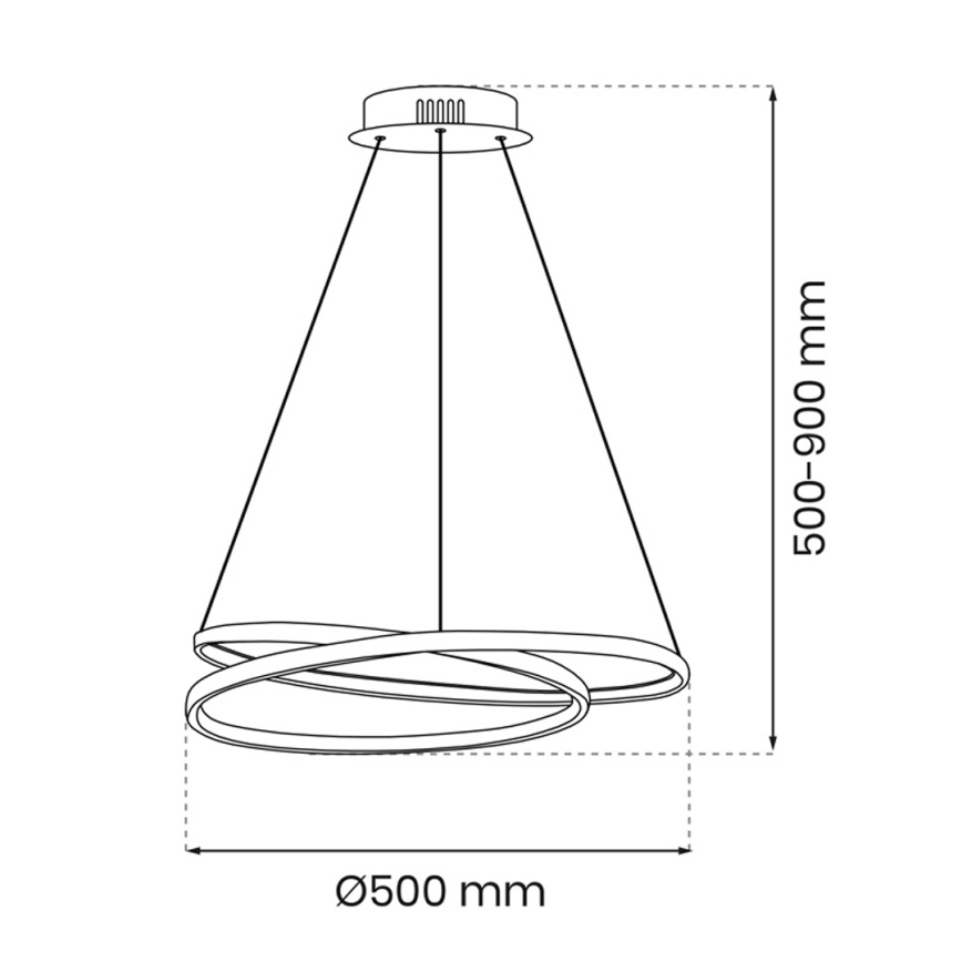 LED Lühter LUCERNO LED/48W/230V must