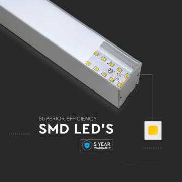 LED Lühter SAMSUNG CHIP LED/40W/230V 4000K hõbe