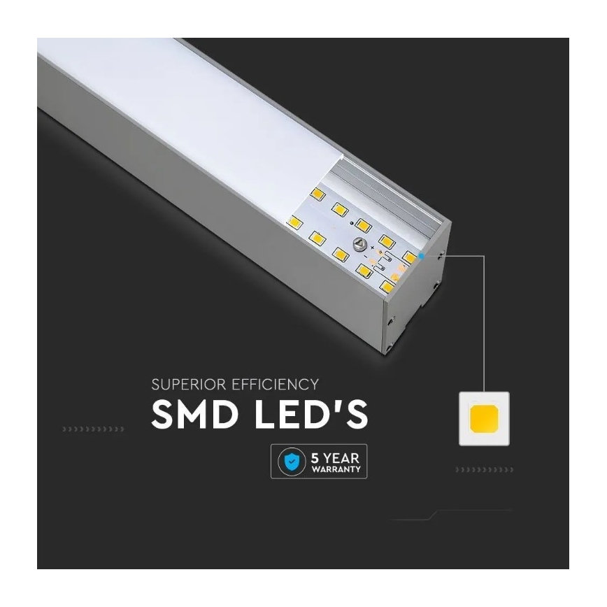 LED Lühter SAMSUNG CHIP LED/40W/230V 4000K hõbe