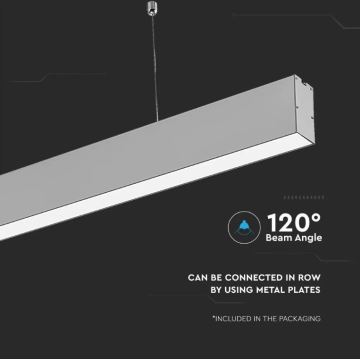 LED Lühter SAMSUNG CHIP LED/40W/230V 4000K hõbe