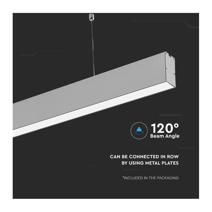 LED Lühter SAMSUNG CHIP LED/40W/230V 4000K hõbe