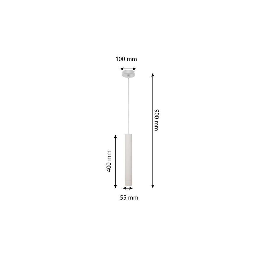 LED Lühter TUBA 1xGU10/4,8W/230V valge