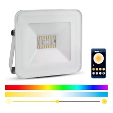 LED Nutikas hämardatav RGB prožektor LED/20W/230V IP65 valge