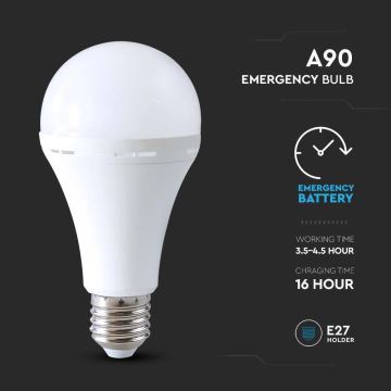 LED Pirn avarirežiimiga A90 E27/15W/230V 4000K