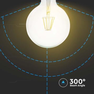 LED Pirn FILAMENT G125 E27/12W/230V 3000K