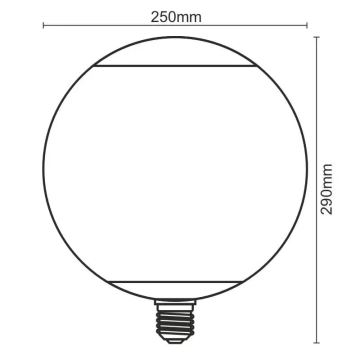 LED Pirn FILAMENT SMOKE G250 E27/4W/230V 1800K