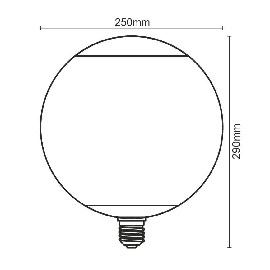 LED Pirn FILAMENT SMOKE G250 E27/4W/230V 1800K