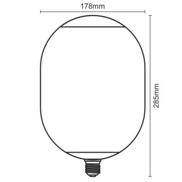 LED Pirn FILAMENT SMOKE T178 E27/4W/230V 1800K