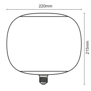 LED Pirn FILAMENT SMOKE T220 E27/4W/230V 1800K