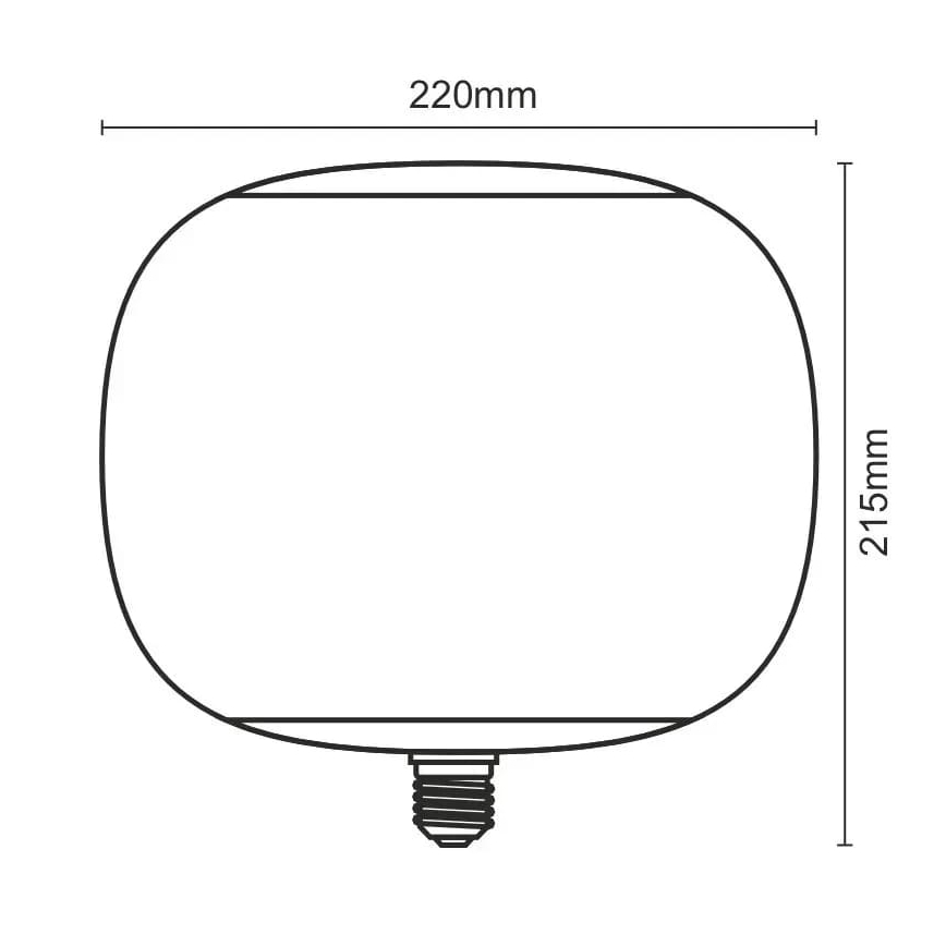 LED Pirn FILAMENT SMOKE T220 E27/4W/230V 1800K