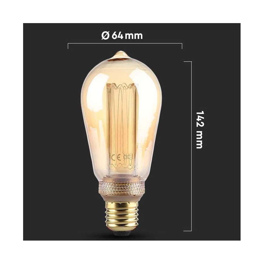 LED Pirn FILAMENT ST64 E27/4W/230V 1800K Art Edition