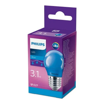 LED Pirn Philips P45 E27/3,1W/230V sinine