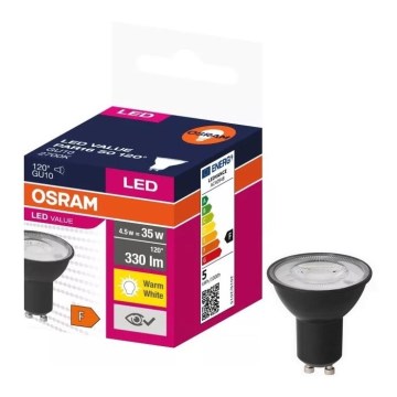 LED Pirn VALUE PAR16 GU10/4,5W/230V 2700K 120° must - Ledvance