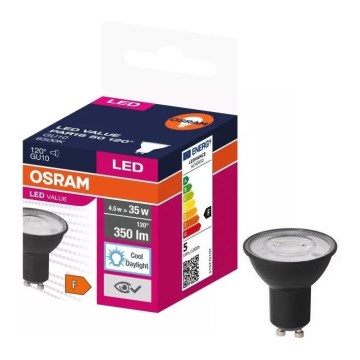 LED Pirn VALUE PAR16 GU10/4,5W/230V 6500K 120° must - Ledvance