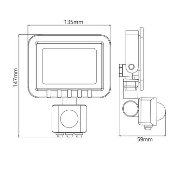 LED Prožektor anduriga LED/20W/230V IP65