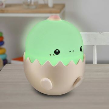 LED RGBW Hämardatav puutetundlik lamp lastetuppa BABY DINO LED/0,75W/5V 1200mAh roosa