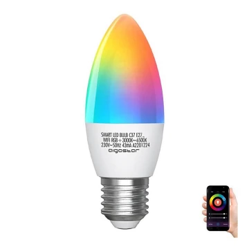 LED RGBW Pirn C37 E27/5W/230V 3000-6500K Wi-Fi - Aigostar