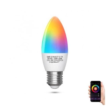 LED RGBW Pirn C37 E27/7W/230V 3000-6500K Wi-Fi - Aigostar