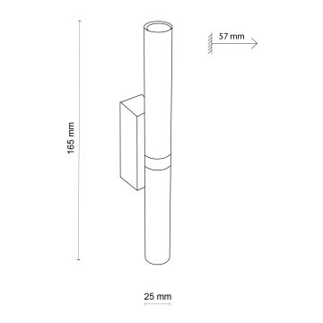 LED Seinavalgusti LAGOS 2xG9/3W/230V 4000K must/kuldne