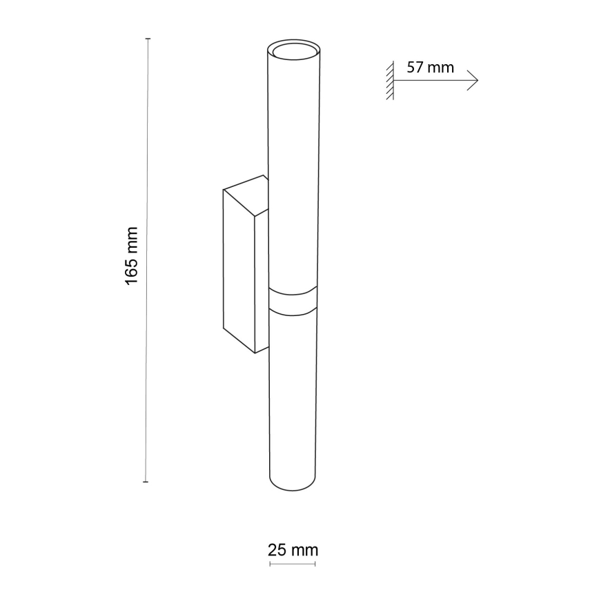 LED Seinavalgusti LAGOS 2xG9/3W/230V 4000K must/kuldne