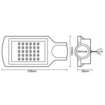 LED Tänavalamp LED/30W/170-400V IP67