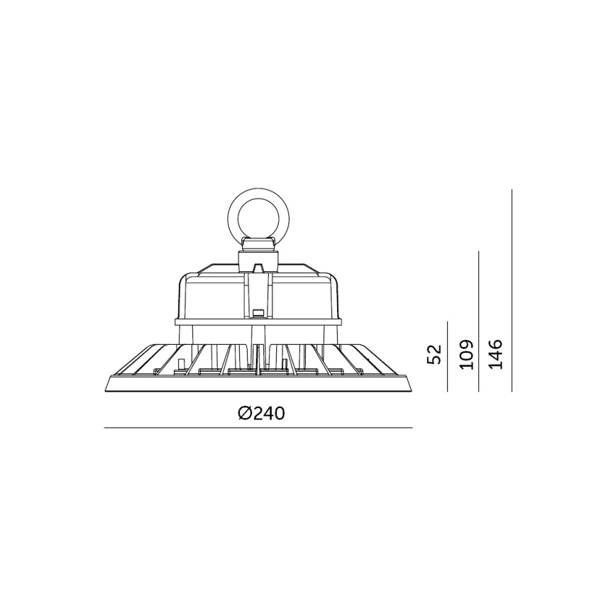 LED Tööstuslik laevalgusti RIO PRO HIGHBAY LED/100W/230V 4000K IP65