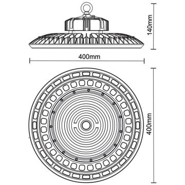 LED Tööstuslik valgusti UFO HIGHBAY LED/200W/230V 5000K IP65