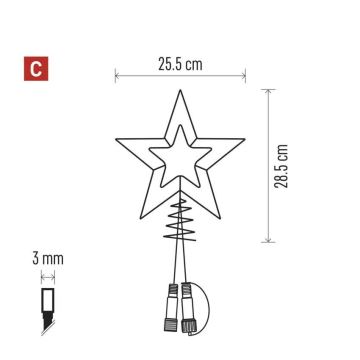 LED Väli jõuludekoratsioon 30xLED/4W/30V IP44 külm valge