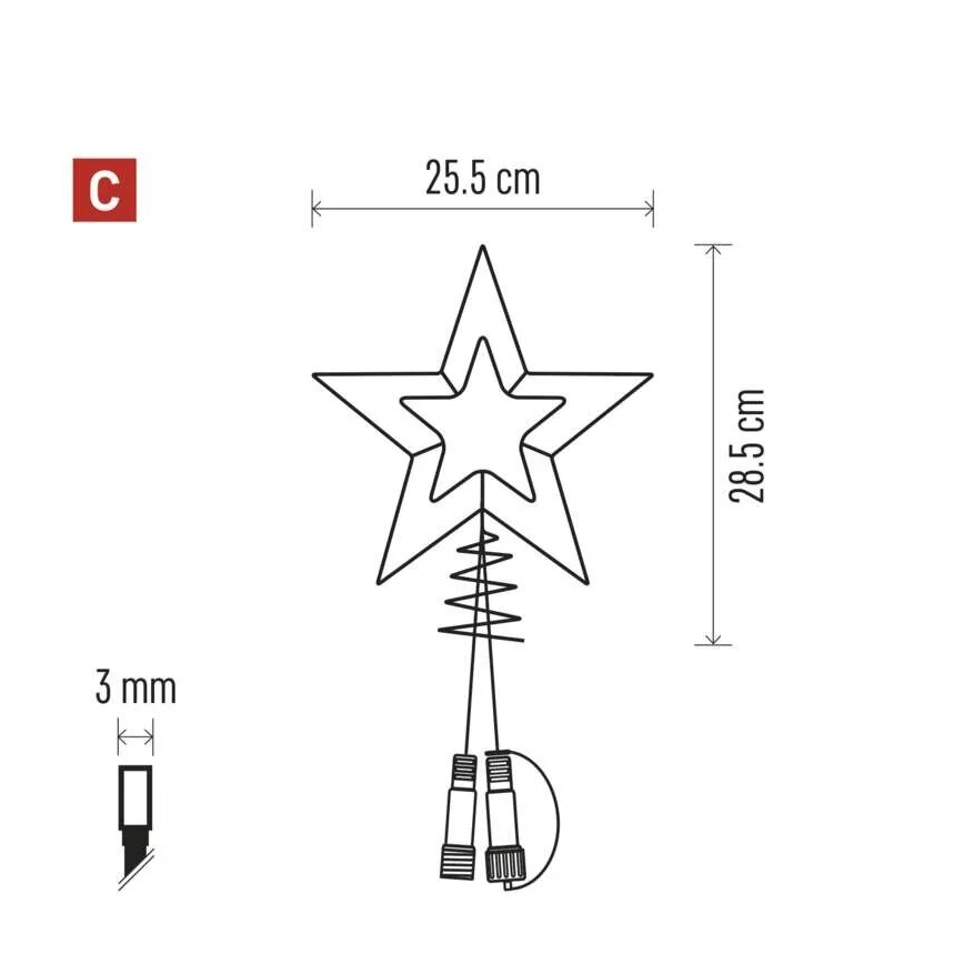 LED Väli jõuludekoratsioon 30xLED/4W/30V IP44 soe valge