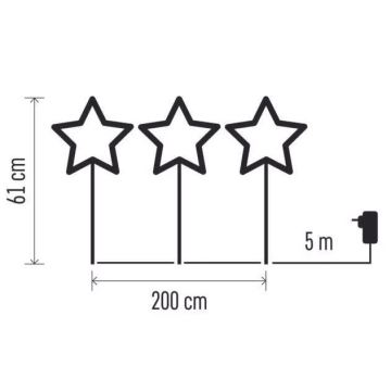 LED Väli jõulukaunistus 402xLED/3,6W/4,5/230V IP44 soe valge