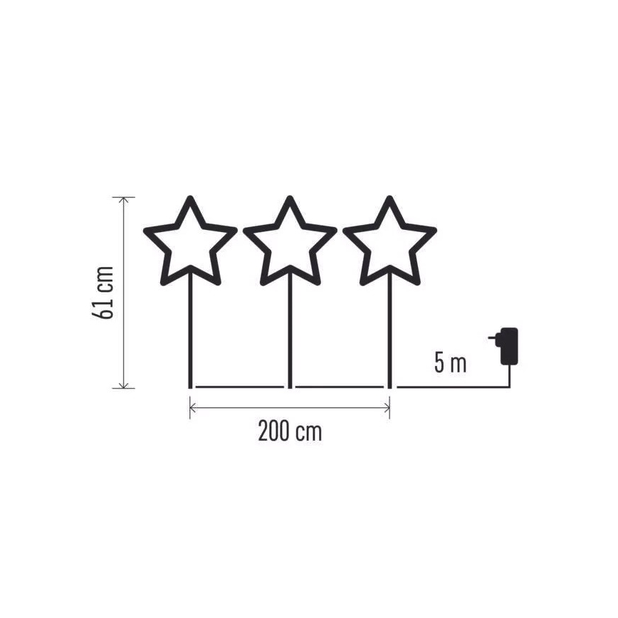 LED Väli jõulukaunistus 402xLED/3,6W/4,5/230V IP44 soe valge