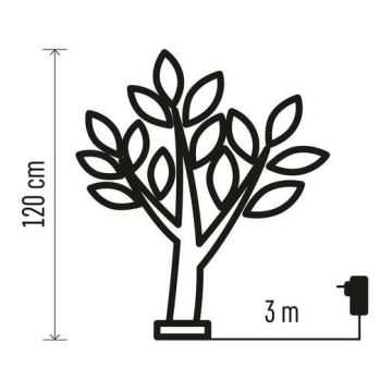 LED Väli jõulukaunistus 72xLED/3,6W/230V IP44 külm valge