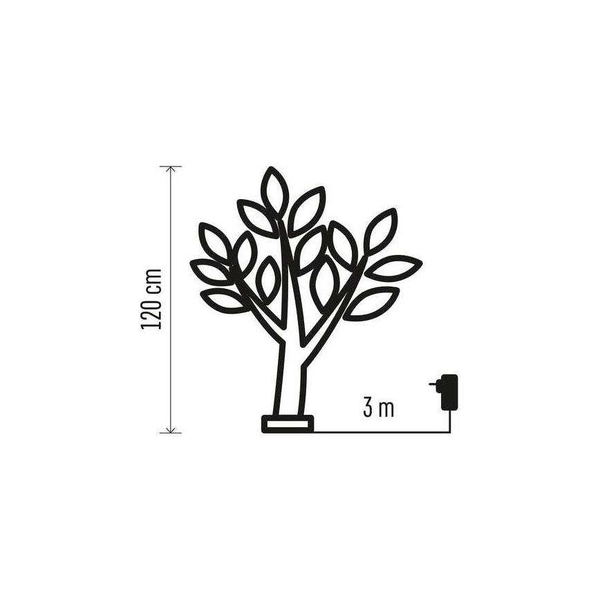 LED Väli jõulukaunistus 72xLED/3,6W/230V IP44 külm valge