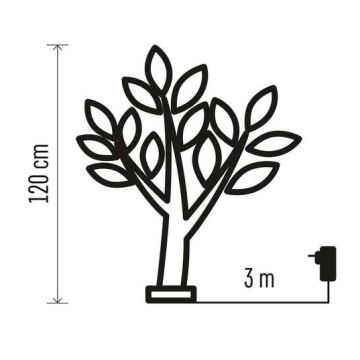 LED Väli jõulukaunistus 72xLED/3,6W/230V IP44 soe valge